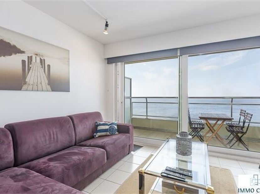 Appartement spacieux, face à la mer.   Composition : hall d&#039;entrée, débarras, living spacieux, cuisine semi-ouverte, salle de bains avec baignoire, to