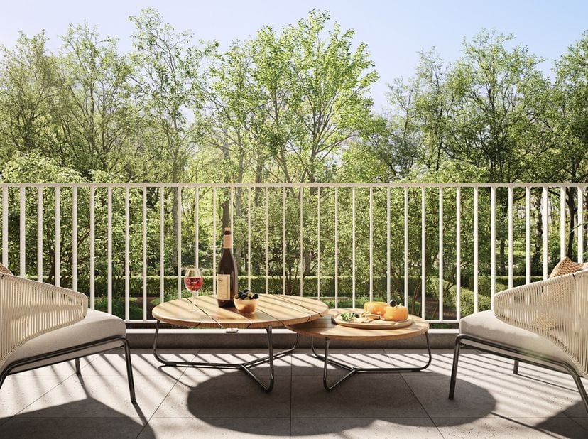 Residentie ARCUS, gelegen in het groene hart van parkdomein Borgerwijk. Dit zeer ruime appartement van 155 m² biedt een royale leefruimte, ideaal voor