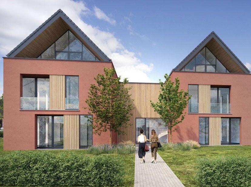 In de buurt van het station van Ville-Pommeroeul biedt Immo Dussart deze gesloten residentiële en ecologische wijk aan, bestaande uit 6 appartementen