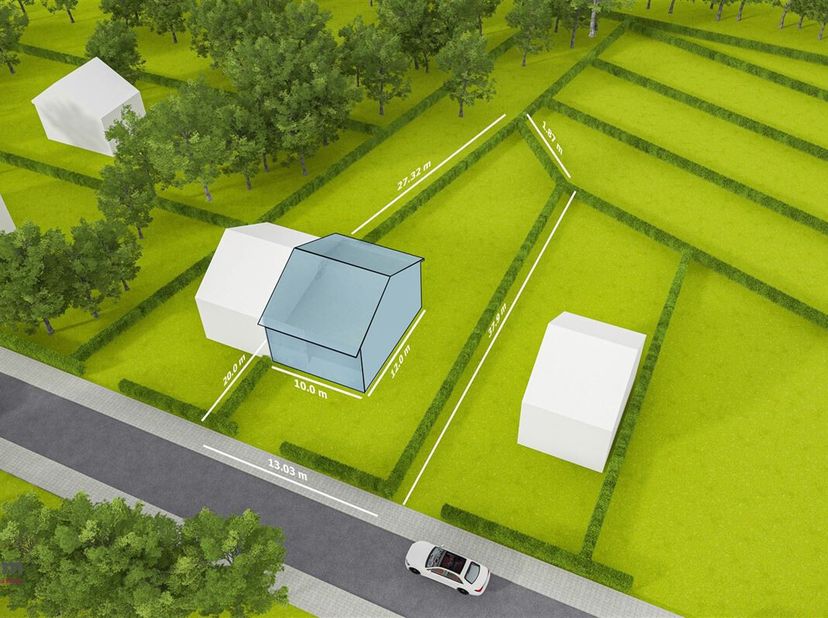 Bouwgrond van 5 are voor halfopen bebouwing in een aangename verkaveling&lt;br /&gt;
Dit mooie zuidwest gericht gelegen perceel ligt in één van de rustigste
