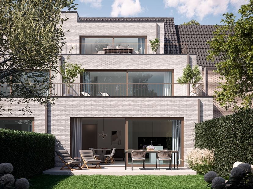 Het project bestaat uit 8 nieuwbouwappartementen. Door het voorzien van vloerverwarming en een warmtepomp wordt het energiezuinige E20-peil behaald. V