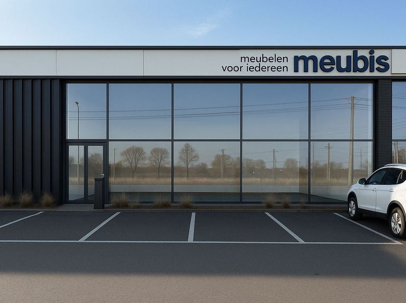 Multifunctioneel showroom- of handelspand van 640 m², aangevuld met een ruime tussenverdieping van 600 m², fantastisch gelegen langs de Staatsbaan (N9