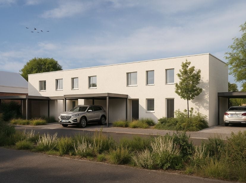 Ben je op zoek naar een instapklare woning in het centrum van Wevelgem? In de Nieuwe Markt te Wevelgem zijn er drie rijwoningen en twee halfopen bebou