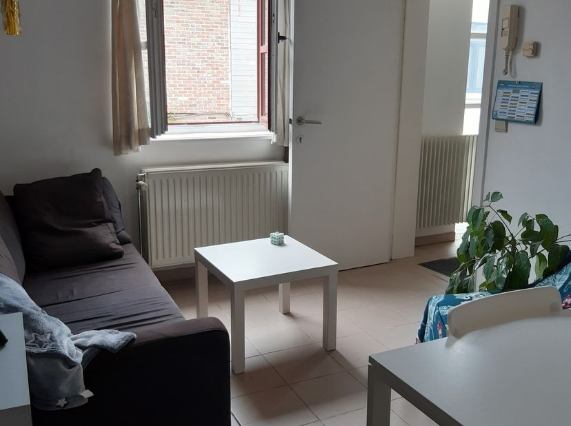 Gezellig appartement van 45m2 gelegen in de Rapengang (Zijstraat van de Parkstraat) in Leuven op de eerste verdieping.&lt;br /&gt;
Leefruimte met keuken (in