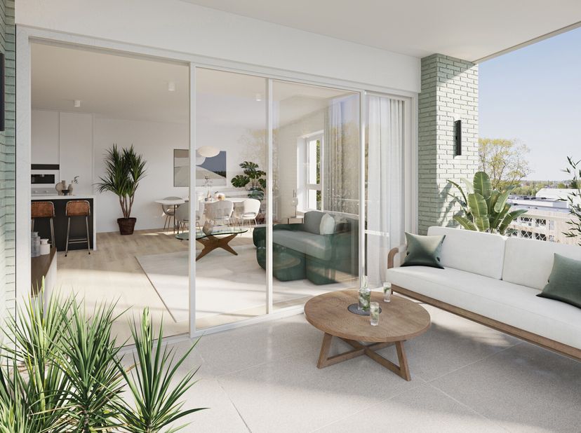 Residentie HORTUS, gelegen binnen het parkdomein Borgerwijk. Dit 1 slaapkamerappartement gelegen op de 1e verdieping heeft een oppervlakte van 63m² en