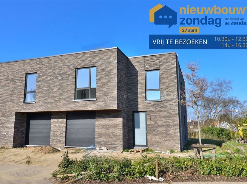 NIEUWBOUWZONDAG 27 april: Kom deze woning vrij bezoeken van 10u30 tot 12u30 en van 14u tot 16u30 of na afspraak.&lt;br /&gt;
Gelegen op het kleinschalige en