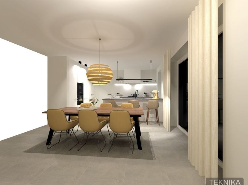 Ontdek deze nieuwbouwwoning in Waarschoot. Deze halfopen bebouwing bevindt zich in een kleinschalig nieuwbouwproject gelegen langs de N9 met uitsteken