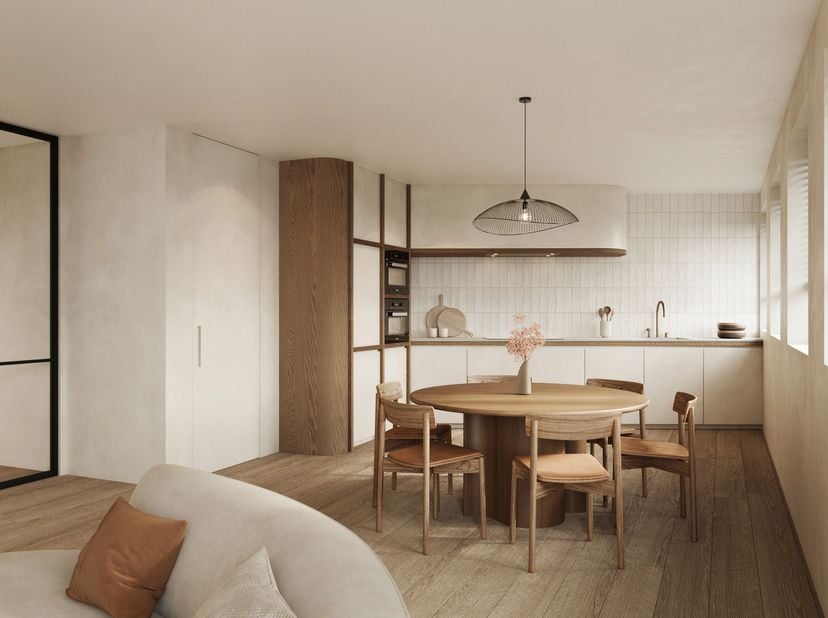 Belle Fort is een uniek nieuwbouwproject in het hart van Tielt. Dit kleinschalige project biedt vijf stijlvolle appartementen, waaronder een luxe pent