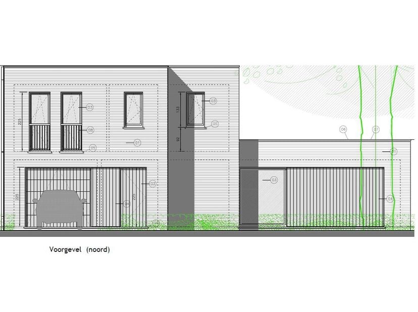 INDELING VAN DE WONING&lt;br /&gt;
GELIJKVLOERS&lt;br /&gt;
- Inkomhal- Gastentoilet- Leefruimte met open keuken- Trap naar boven- Berging- Inpandige garage&lt;br /&gt;