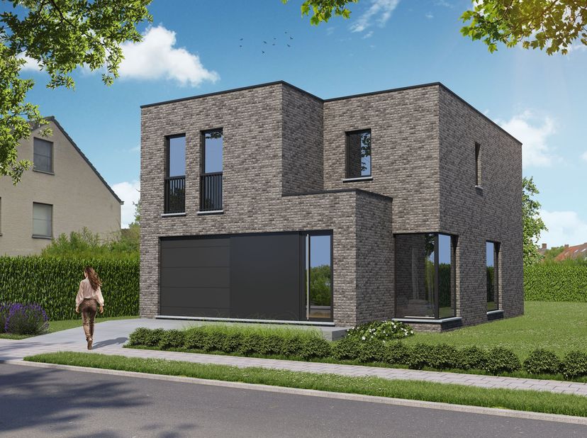 Deze UITERST ENERGIEZUINIGE villa wordt opgericht in een doodlopende straat, een zijstraat van de Vossensteert, nabij NATUURGEBIED Gemene Weidebeek! D
