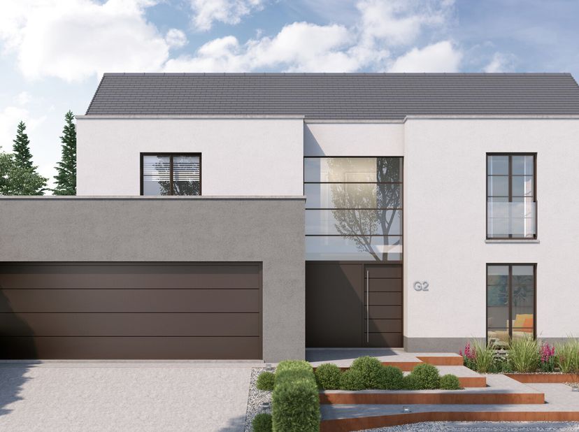 Projet de villa PEB A+ sur un terrain de 1019 m² qui est encore entièrement modifiable (triple vitrage, 13 panneaux solaires photovoltaïques, pompe à