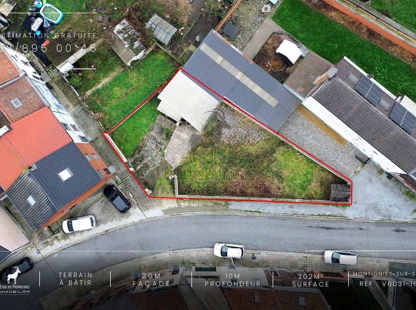 Referentiebureau : V6031-1652&lt;br /&gt;
Virtueel bezoek : https://envisite.net/vtour/fr/bz5ztt&lt;br /&gt;
Uitzonderlijke kans: prachtig terrein van 202 m² met