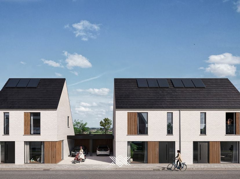 Deze rustig gelegen nieuwbouwwoning is gelegen op een perceel van 336 m² langs de Pastorijstraat in Aarsele, een deelgemeente van Tielt. Deze gemeente