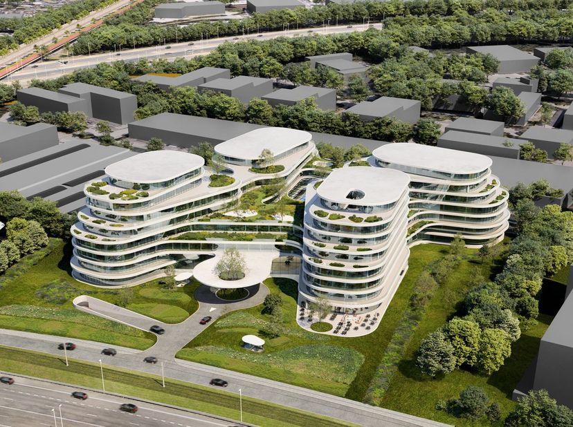 Bureaux haut de gamme nouvellement construits d&#039;une superficie de 1.008 m² à louer à Diegem, après la sortie 3 du R0 Zaventem-Henneaulaan (1,5 km) et