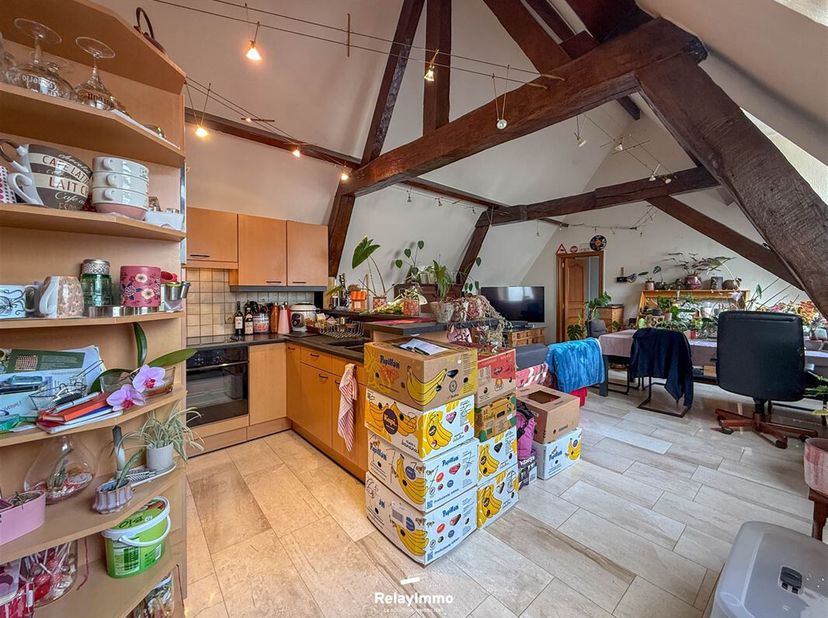Schitterend appartement met 1 slaapkamer gelegen in het centrum van Doornik langs de Schelde!&lt;br /&gt;
Bestaande uit:&lt;br /&gt;
Inkomhal, apart toilet met wa