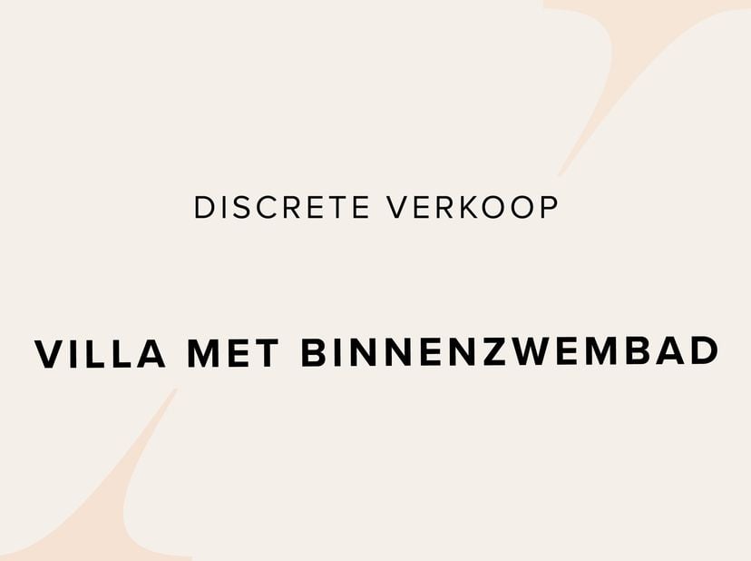 Exclusieve villa met binnenzwembad te koop regio Beisbroek!&lt;br /&gt;
Discreet dossier  info enkel op kantoor verkrijgbaar.&lt;br /&gt;
Voor verdere informatie