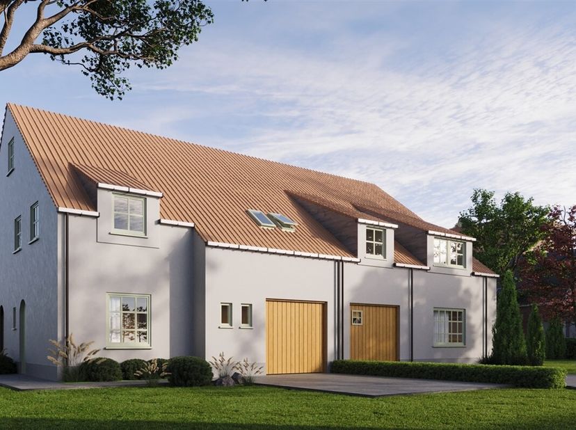 Hoogwaardig afgewerkt nieuwbouwproject : 2 woningen in landelijke stijl op mooi perceel (610m² en 885m²). &lt;br /&gt;
De 4 ruime slaapkamers, de kwalitatie