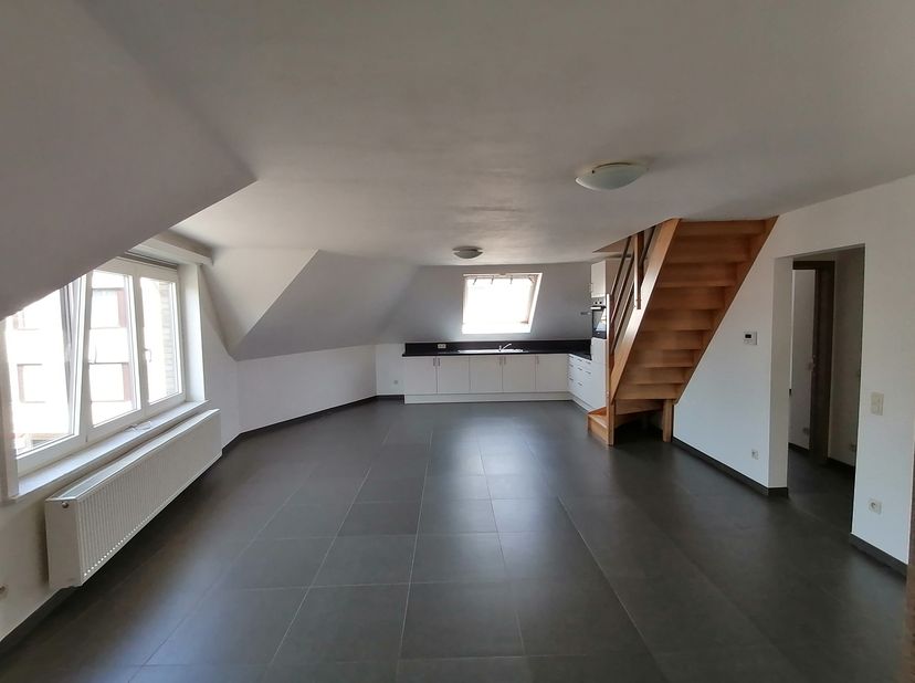 Vrij op 1 APRIL: &lt;br /&gt;
mooi duplex app., 3 slks, 110m2, badkamer met ligbad, 2 wc&#039;s( 1 op regenwater), keuken: combi-oven, koelkast, keramische kookp