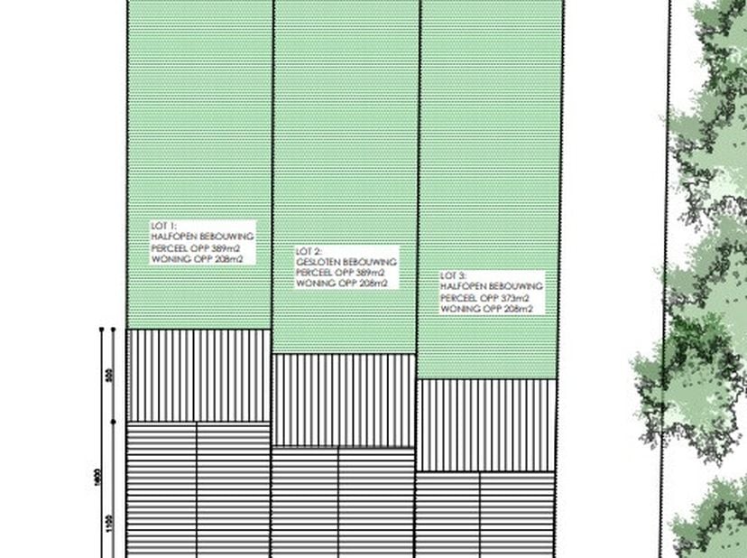 Genesteld in het charmante dorpje Deux-Acren, genieten deze percelen van een rustige, groene omgeving, maar toch op slechts enkele minuten van voorzie