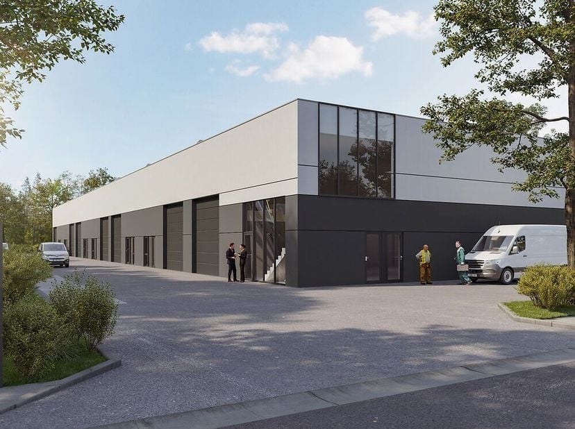 Nieuwbouw kmo unit, in project dat omvat 14 kmo gebouwen met oppervlaktes tussen 180m² en 252m². Volgens het gewestplan gelegen in zone voor ambachtel