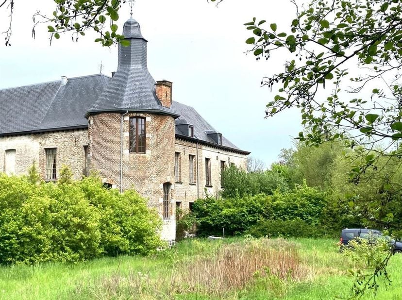 Partie centrale du Château d&#039;Epinois avec tour et dépendances Dans un quartier calme et verdoyant de BINCHE se trouve le Château d&#039;Epinois.&lt;br /&gt;
La p