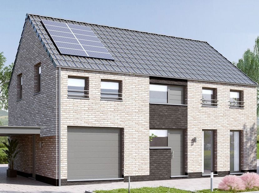 Nous vous proposons un projet de villa Qzen: Quasi Zéro Énergie, 100% traditionnelle. Cette villa affiche une performance énergétique de classe PEB A+