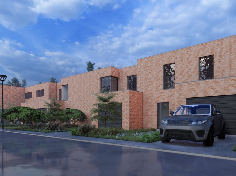 Huis met garage te koop in Avelgem! Indeling volgens plan:Op het gelijkvloers bevindt zicht de inkomhal met gastentoilet en handwasser, alsook een afz