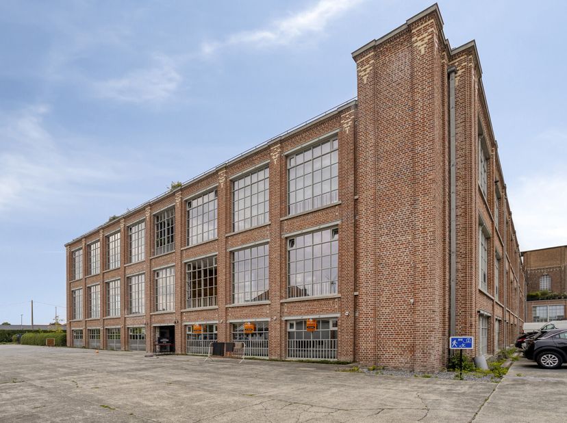 Toffe loft gelegen op de 2de verdieping van het voormalig fabriekspand &quot;De Groote Fabrieke&quot; te Avelgem. Grote raampartijen, hoge plafonds en heel veel