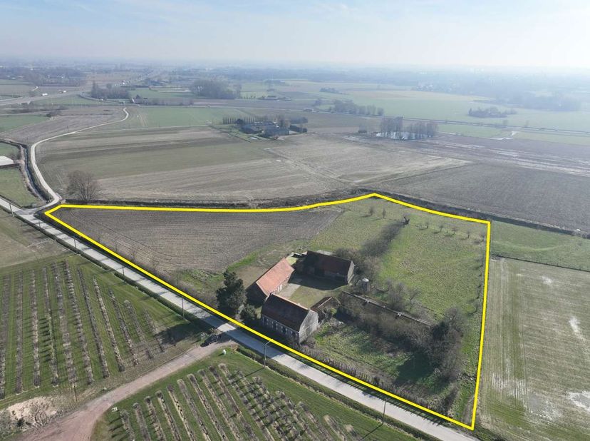 Dit aanbod betreft een te renoveren hoeve, gelegen op 2,39 ha te Geluwe. Zeer rustig gelegen, op een boogscheut van het centrum waar alle winkels en f