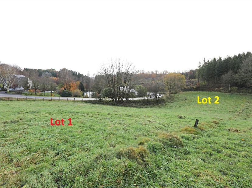 Terrain en zone d&#039;habitat d&#039;une superficie de 1820 m², lot 1, situé à la sortie du village de Noirefontaine, commune de Bouillon-sur-Semois.&lt;br /&gt;
Eau