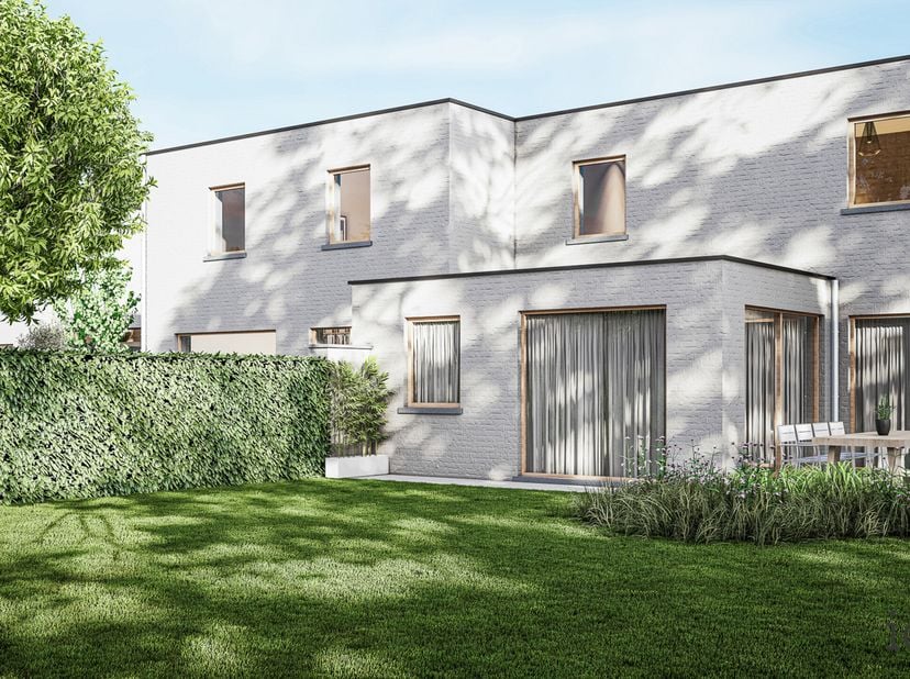 Voor liefhebbers van een hedendaags exterieur biedt lot 10 in Hof ter Laak een perfecte kruising tussen de huisstijlen van vroeger en nu. Met een perc