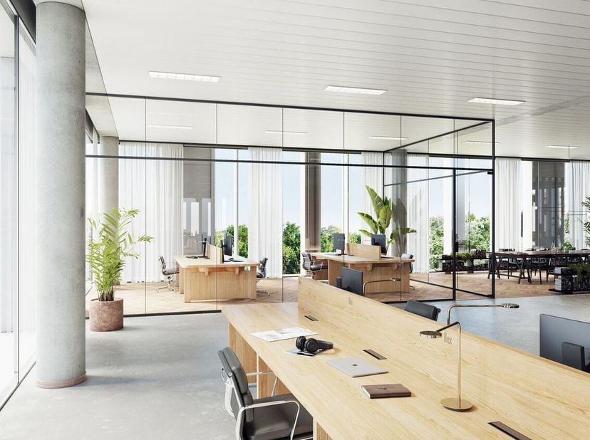 Magnifiquement situés, des bureaux nouvellement construits avec une surface de 437 m² à louer à seulement 250 m ( !!) de la sortie E40 Steenokkerzeel