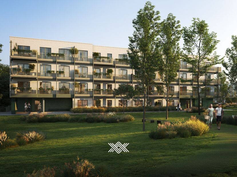 Dit appartement gelegen op de tweede verdieping heeft een oppervlakte van 81,1 m² en een terras van 13,8 m². Via de inkomhal heeft u toegang tot een l