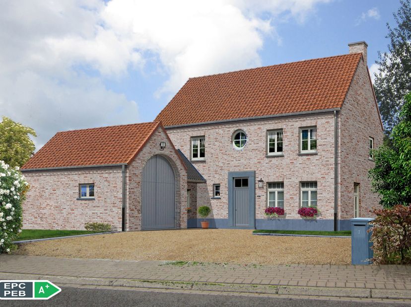 Sur un terrain de 4000 m² un projet de villa Qzen: Quasi Zéro Energie. 100% Traditionnelle. Triple vitrage, panneaux photovoltaïques, chauffage sol, P