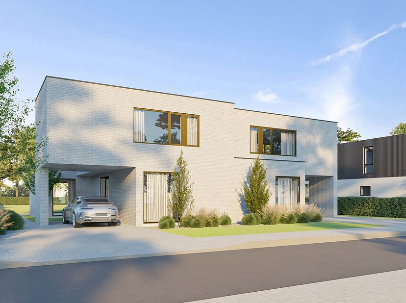 Deze strakke, minimalistische architectuurwoning wordt met haar residentieel karakter ondergedompeld in een gedetailleerde afwerkingsgraad waarvan u o