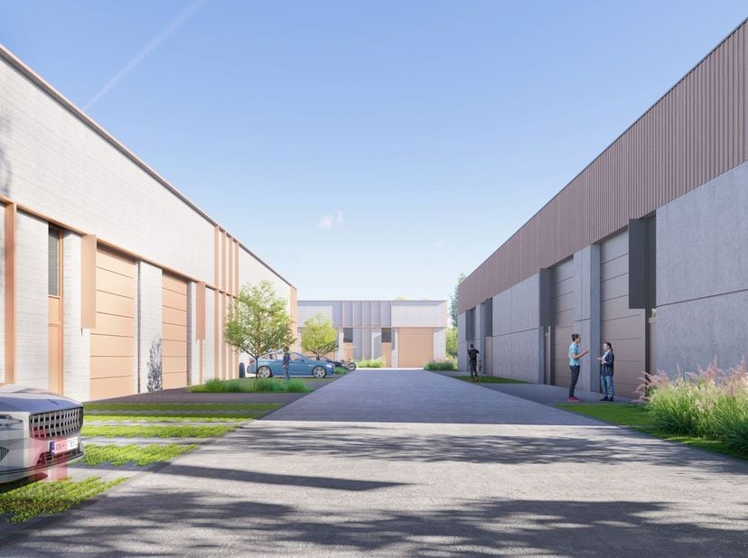 Nieuwbouw KMO-unit met een oppervlakte van +/- 307 m² en 2 privatieve parkeerplaatsen te koop. Fantastisch gelegen langs de Kwadestraat in de schaduw