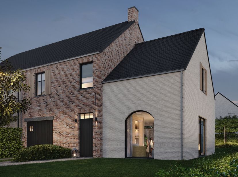 Kleinschalige residentiële verkaveling met klassevolle nieuwbouwwoningen (zowel landelijk als modern), super gelegen in een rustige, groene omgeving e