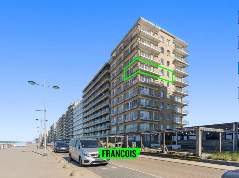 Ontwaken met een eindeloos uitzicht op zee? In dit moderne tweeslaapkamer hoekappartement op de 6de verdieping van de Zeedijk in Middelkerke wordt die