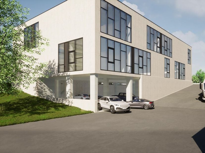 Nieuwbouw kantoorruimte met een oppervlaktes van 702 m² te koop langs de bedrijvige Gullegemsestraat en op slechts 9 min. rijafstand van het knooppunt