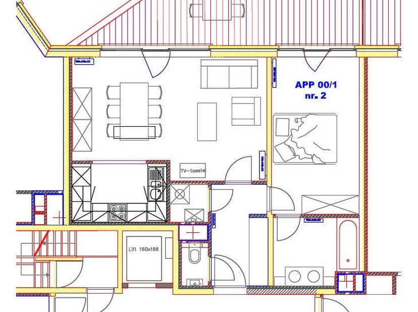Dit appartement van 70 m² + 15 m² terras is gelegen op de begane grond van het gebouw en biedt zijn bewoners alle comfort. Het is gebouwd in 2012 en a