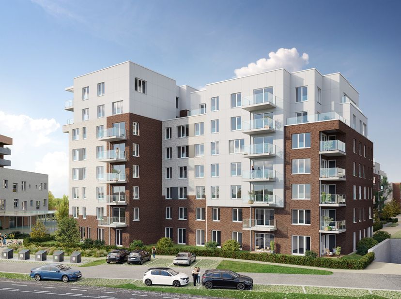 Jambes - Idéalement situés, à proximité de toutes les facilités et de la E411. APPARTEMENT NEUF (1CH/1SDB) de 65,58 m² avec TERRASSE. Situé au 2ème ét