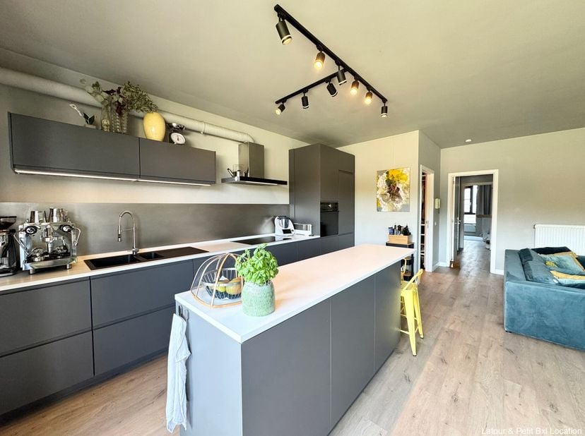 SCHAERBEEK, idéalement situé dans le quartier des affaires, à proximité du métro et à proximité de nombreux commerces, lumineux APPARTEMENT meublé (3C