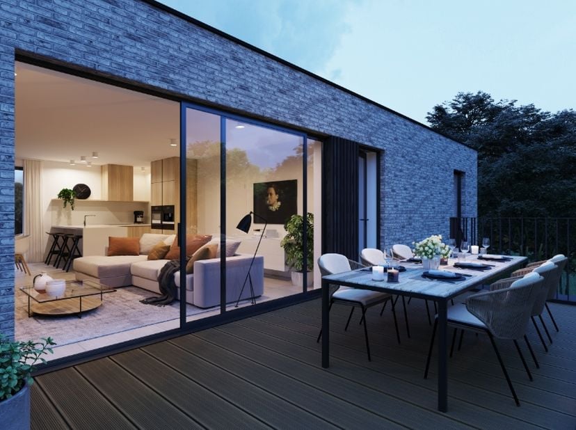 Energiezuinige woning op wandelafstand van het park (lot 123B). Ontdek deze moderne koppelwoning in ons woonproject Tielt Zuid met een open leefruimte