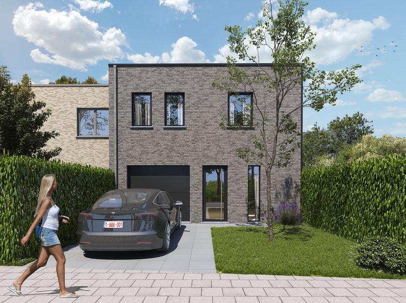 Deze VERRASSEND RUIME &amp; STRAKKE nog te bouwen halfopen gezinswoning is gelegen aan de RAND van Tielt, dit op een MOOI PERCEEL van 331m². Door zijn STR