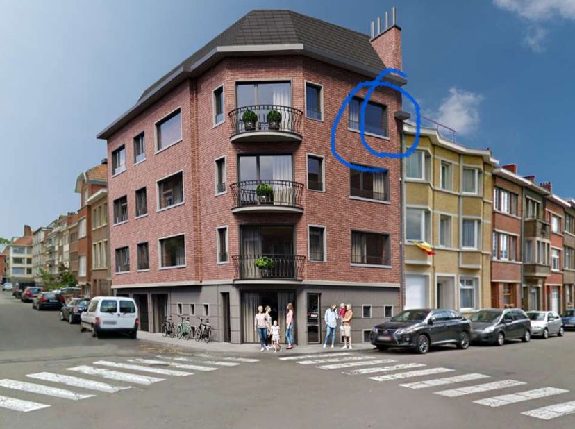Kamer met eigen sanitair, ontbijtblok, mezzanine, gemeubeld, airco aanwezig, langsliggende kamer eveneens te koop, mogelijkheid tot gezamenlijke aanko