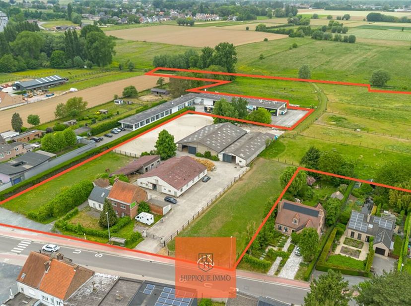 Cette propriété avec hébergement pour chevaux est située à Nieuwerkerken, une commune rurale d&#039;Alost, située au centre entre Gand et Bruxelles, et fac