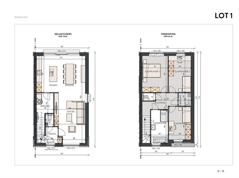 11 BEN-woningen met open leefruimte, 3 slaapkamers, een terras van 3meter diep en tuin van 5,9meter diep. &lt;br /&gt;
Gelegen te Haaltert nabij handelszake