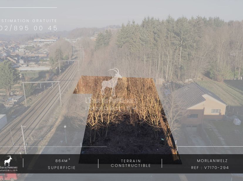 Référence agence : v7170-294&lt;br /&gt;
Bienvenue dans l&#039;opportunité de posséder un terrain à bâtir de 867m² dans la charmante région de MORLANWELZ. Idéale
