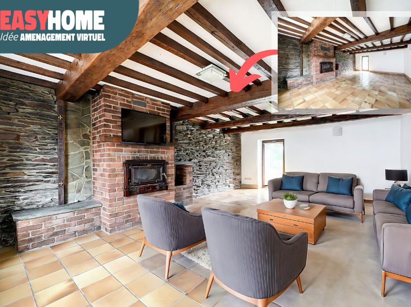 À la frontière française, découvrez cette magnifique bâtisse récemment rénovée, alliant charme et modernité. Cette maison vous séduira par ses beaux v