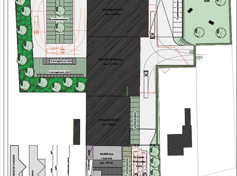 In een binnenkort volledig vernieuwd industriepark/KMO zone bieden wij meerdere magazijnen aan die als loods, opslagruimte, fabricageruimte en/of atel